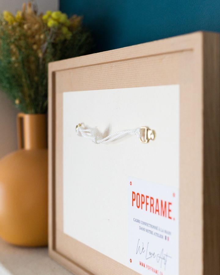 cadre sur mesure popframe vu de dos